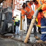 Pipe excavation by Hydro Excavators Vac U Digga providing hydroblasting, hydro digging and hydrovacing based in Christchurch NZ