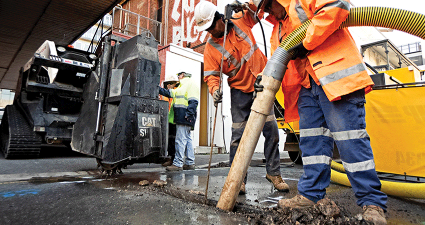 Pipe excavation by Hydro Excavators Vac U Digga providing hydroblasting, hydro digging and hydrovacing based in Christchurch NZ