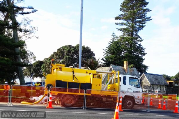 Pipe excavation and Sucker Truck from Hydro Excavators Vac U Digga providing hydroblasting, hydro digging and hydrovacing based in Christchurch NZ