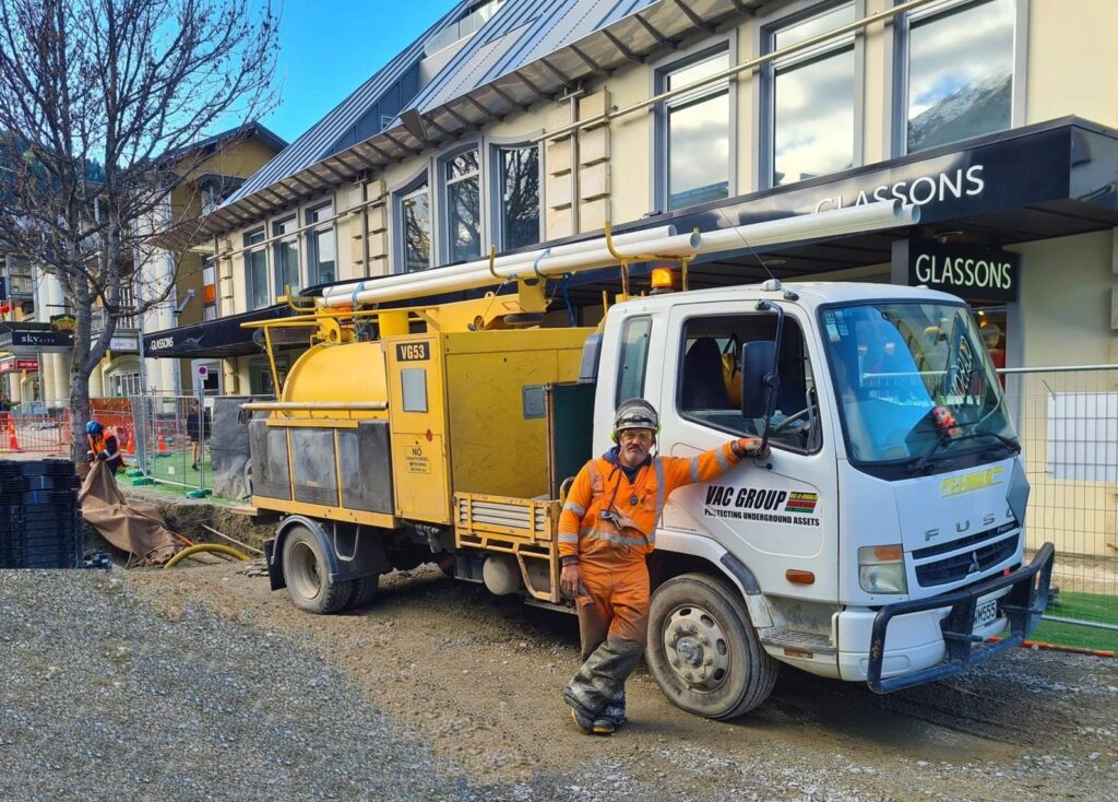 Pipe excavation and Sucker Truck from Hydro Excavators Vac U Digga providing hydroblasting, hydro digging and hydrovacing based in Christchurch NZ