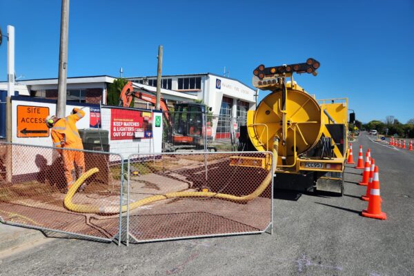 Pipe excavation by Hydro Excavators Vac U Digga providing hydroblasting, hydro digging and hydrovacing based in Christchurch NZ