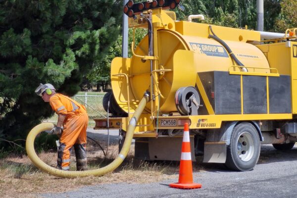 Hyper Vac Truck providing hydrovacing, hydro excavation, civil construction and dirt removal by Vac U Digga Christchurch New Zealand