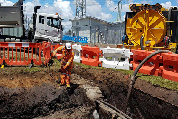 Pipe excavation by Hydro Excavators Vac U Digga providing hydroblasting, hydro digging and hydrovacing based in Christchurch NZ