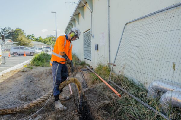 Pipe excavation by Hydro Excavators Vac U Digga providing hydroblasting, hydro digging and hydrovacing based in Christchurch NZ